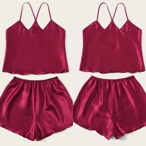 Satin Silk Camisole Pajama Set